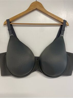 Cacique Lightly Lined Full Coverage Back Smoothing Bra Charcoal Size 50DDD